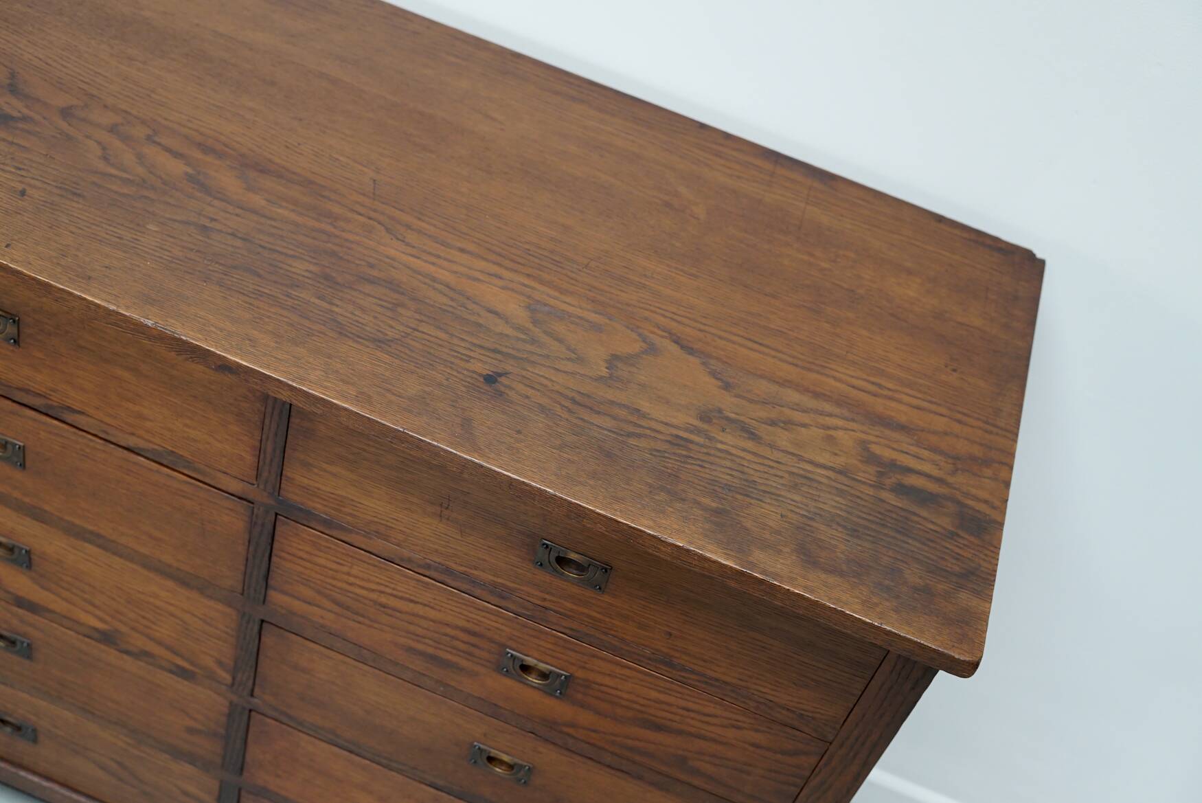 Large Art Deco Dutch Oak Apothecary / Filing Cabinet or Sideboard, 1930s
