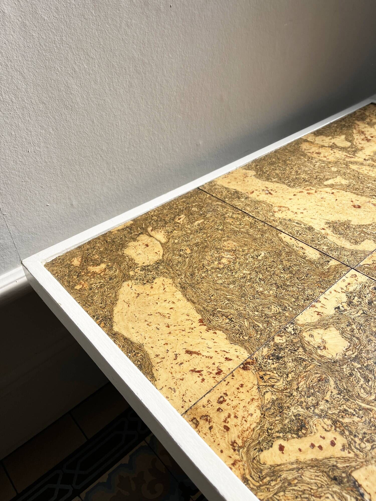 Wood and cork coffee table 1970