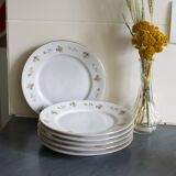 6 Bavaria porcelain plates with flowers and gilding