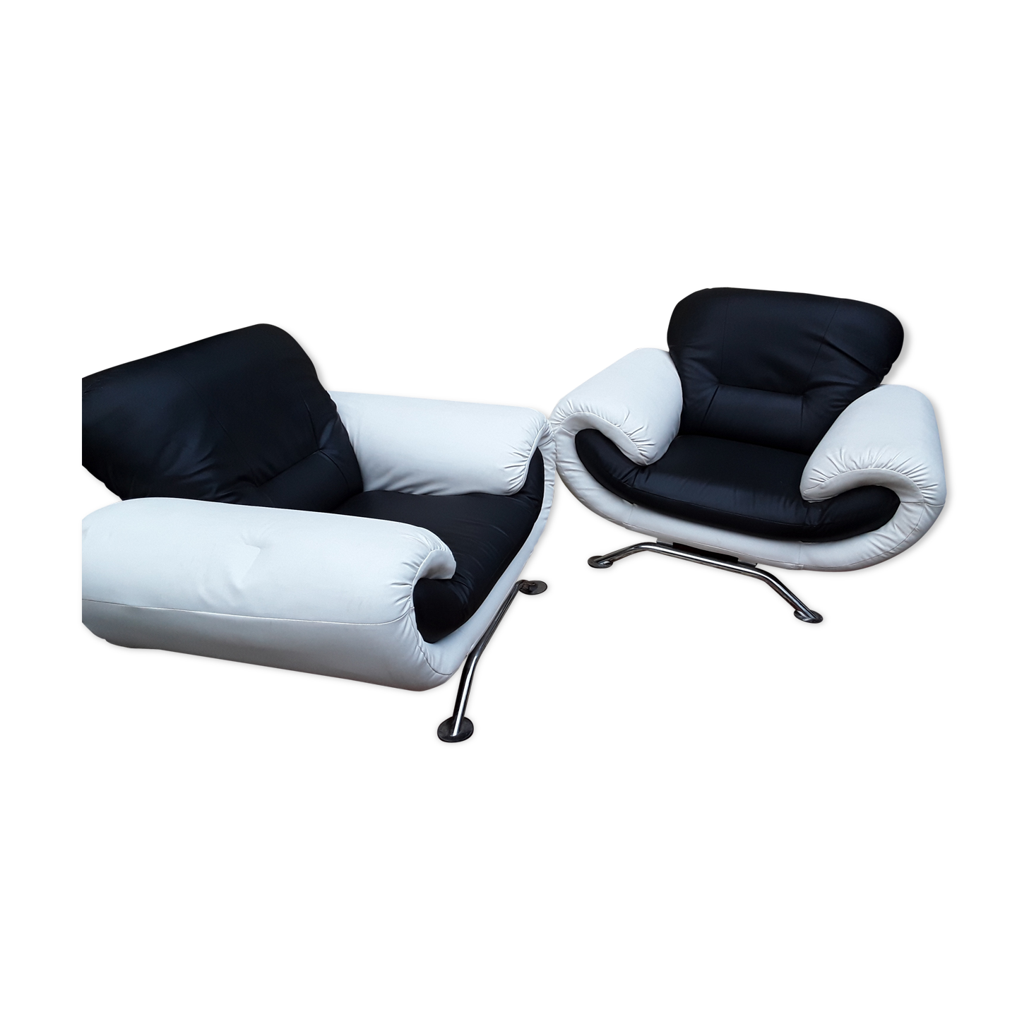 Pair of pleather chairs