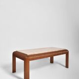Fluted rectangular coffee table, 1970s.