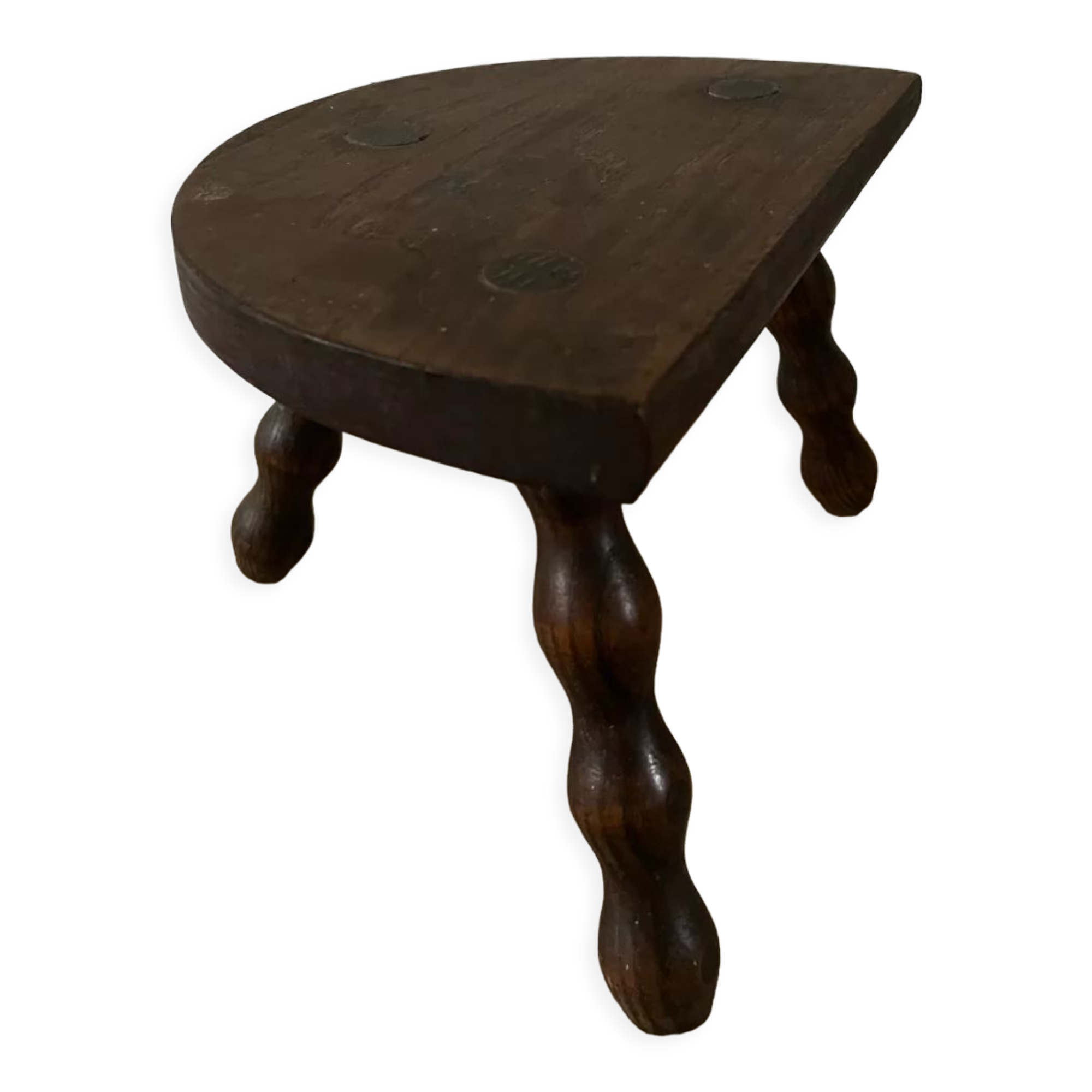 Wooden tripod farm stool