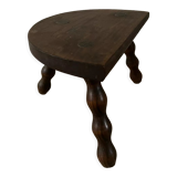 Wooden tripod farm stool