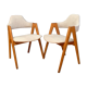 Pair of Compass chairs by Kai Kristiansen, SVA Møbler, Denmark, 1960s