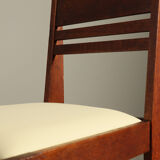 Set of 4 Dutch Hague School oak dining chairs, 1925-1935