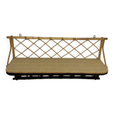 Vintage rattan wall shelf