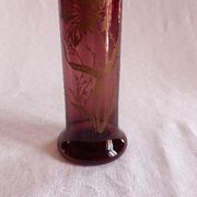 Vase vieux rose style art nouveau japonisant