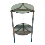 Sellette chromée et doubles plateaux