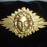 Sun, wall-mounted gilded wood