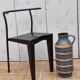 Large Bay Keramik vase in blue and ochre ceramic – West Germany, 47 cm
