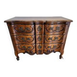 Chest of drawers with walnut drawers