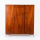 Bauhaus Wardrobe in Chromed Steel and Walnut by Slezak, Czech, 1930s
