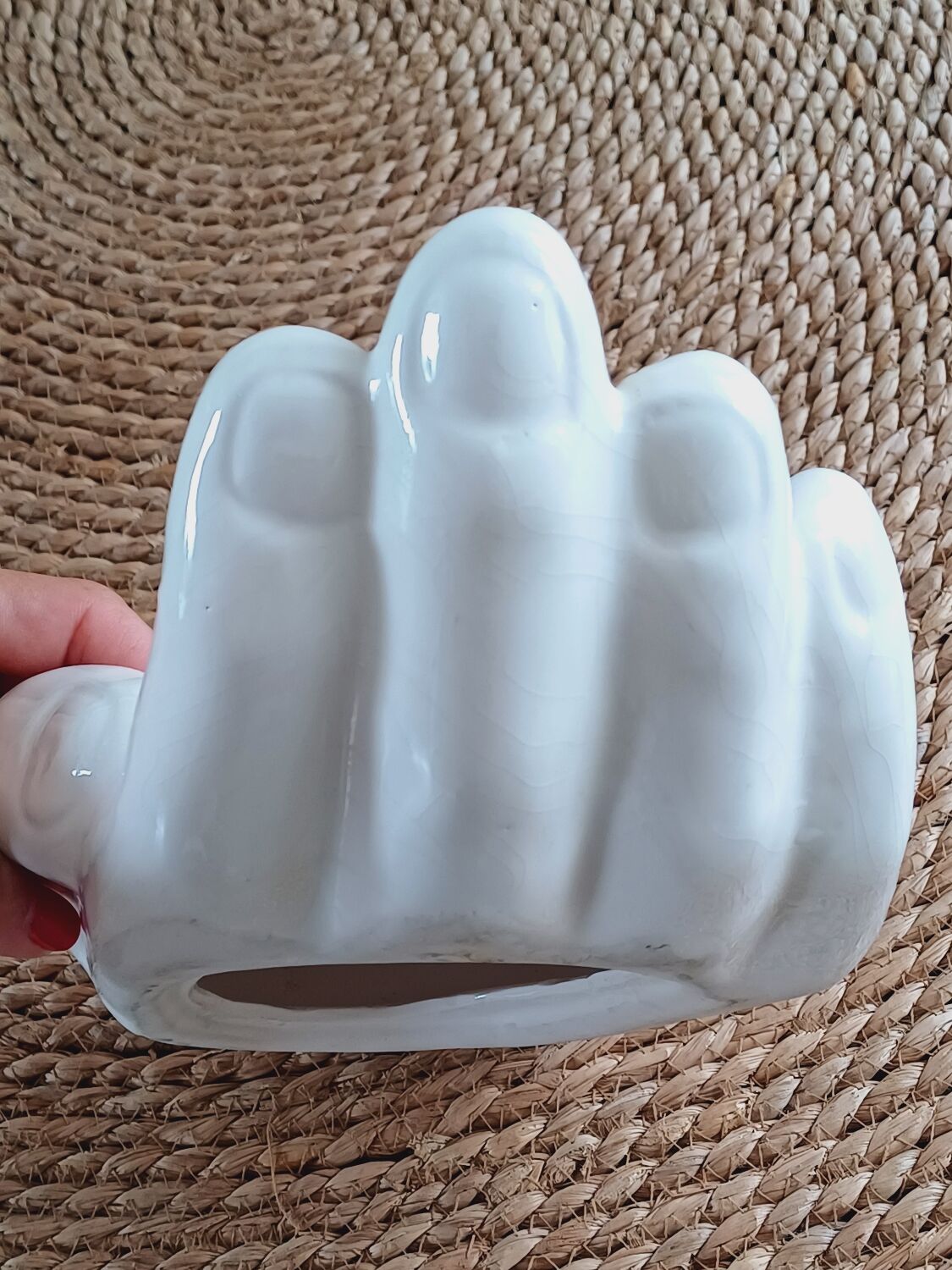 Giant ceramic hand