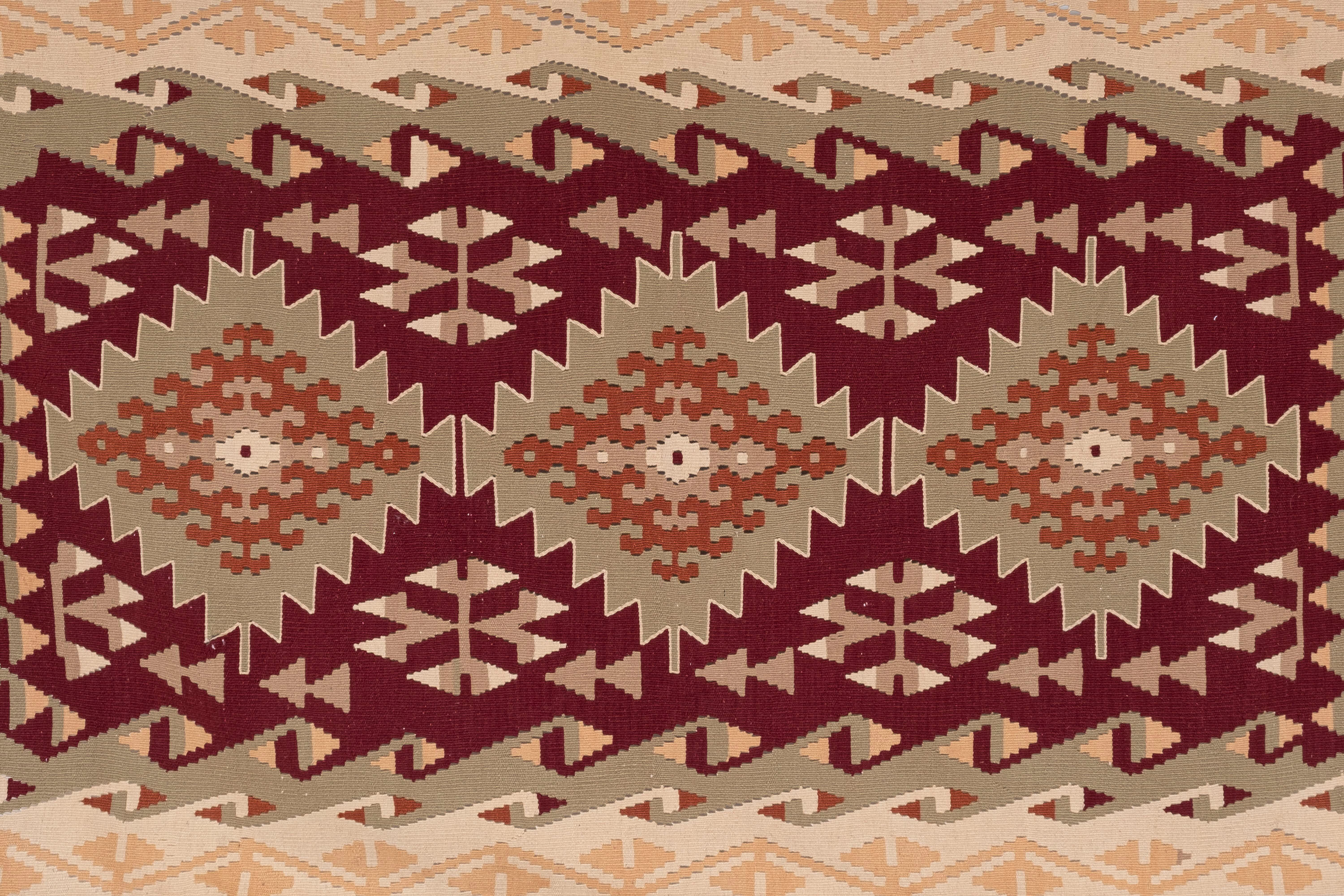 Vintage turkish kayseri kilim rug 4' x 7'5"
