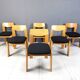 Vintage brutalist dining chairs, set of 6