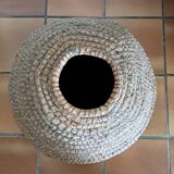 Woven basket. Early 20th century. Handcrafted work.