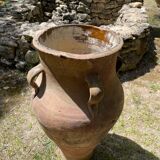 Ancient terracotta pottery jar