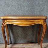 Table a jeux style Louis XV en acajou vers 1850