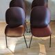 Set of 4 Beetle chairs Gubi – Burgundy