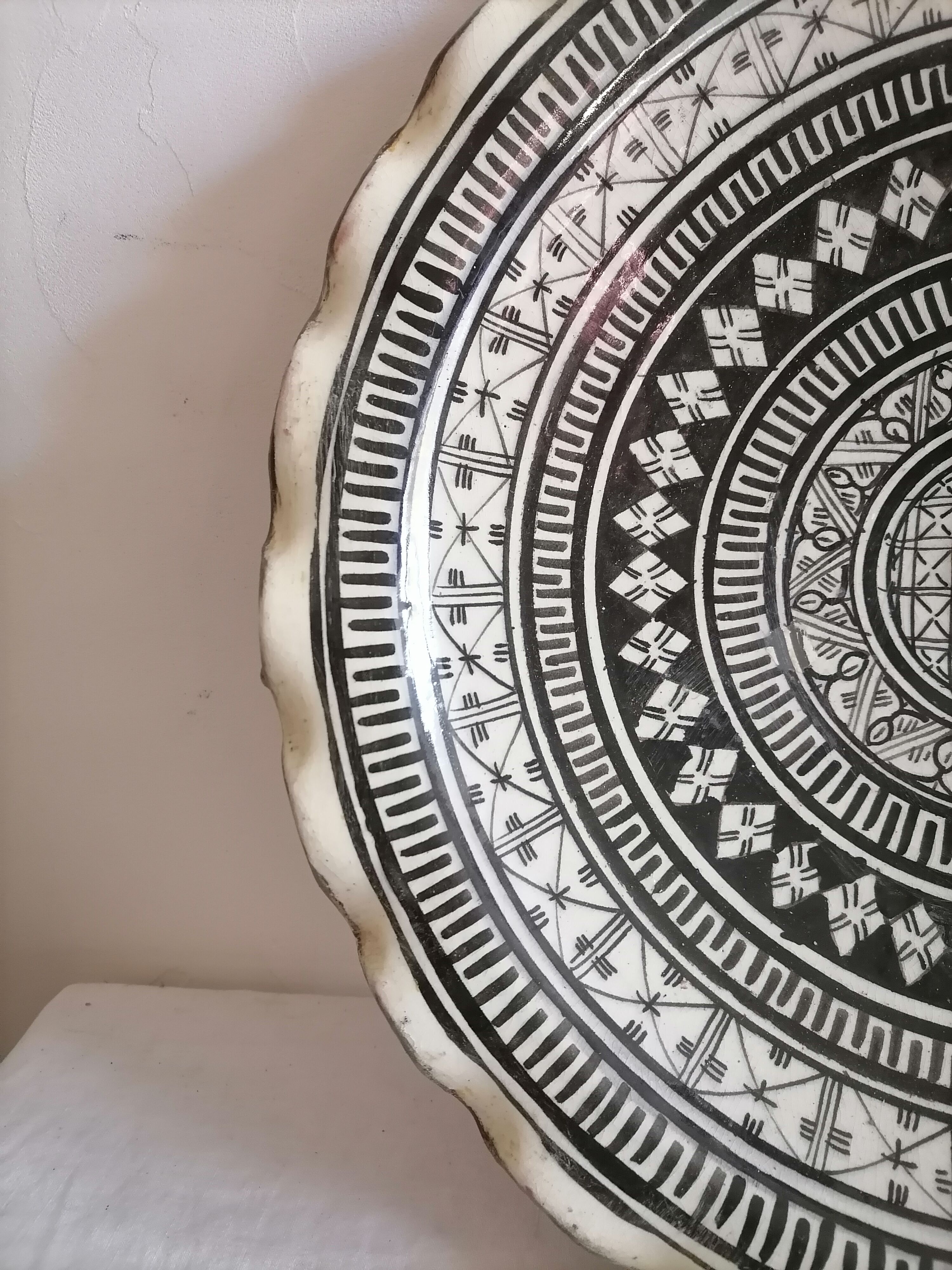 Old oriental ceramic dish. Morocco, Safi