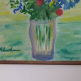 Original Swedish Oil on Canvas – “Bright Bouquet” by K. Evert Larsson