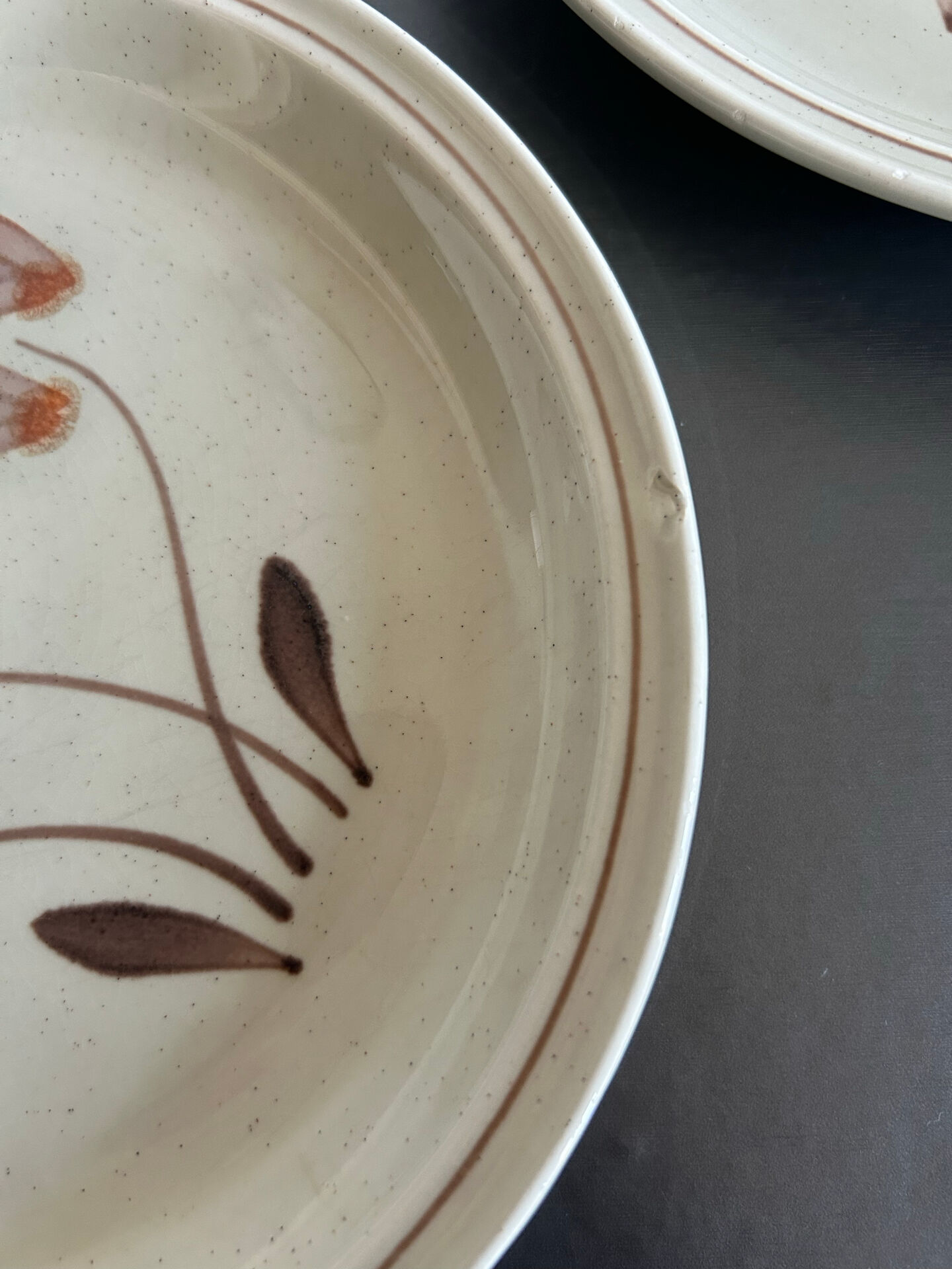 Assiettes en grès mat