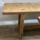 Pair of solid stripped oak farmhouse benches