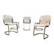 Vintage dining chairs by Willy Rizzo for Cidue set of 5, 1970s