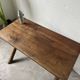 Solid walnut desk, folk art, Savoy, circa 1900