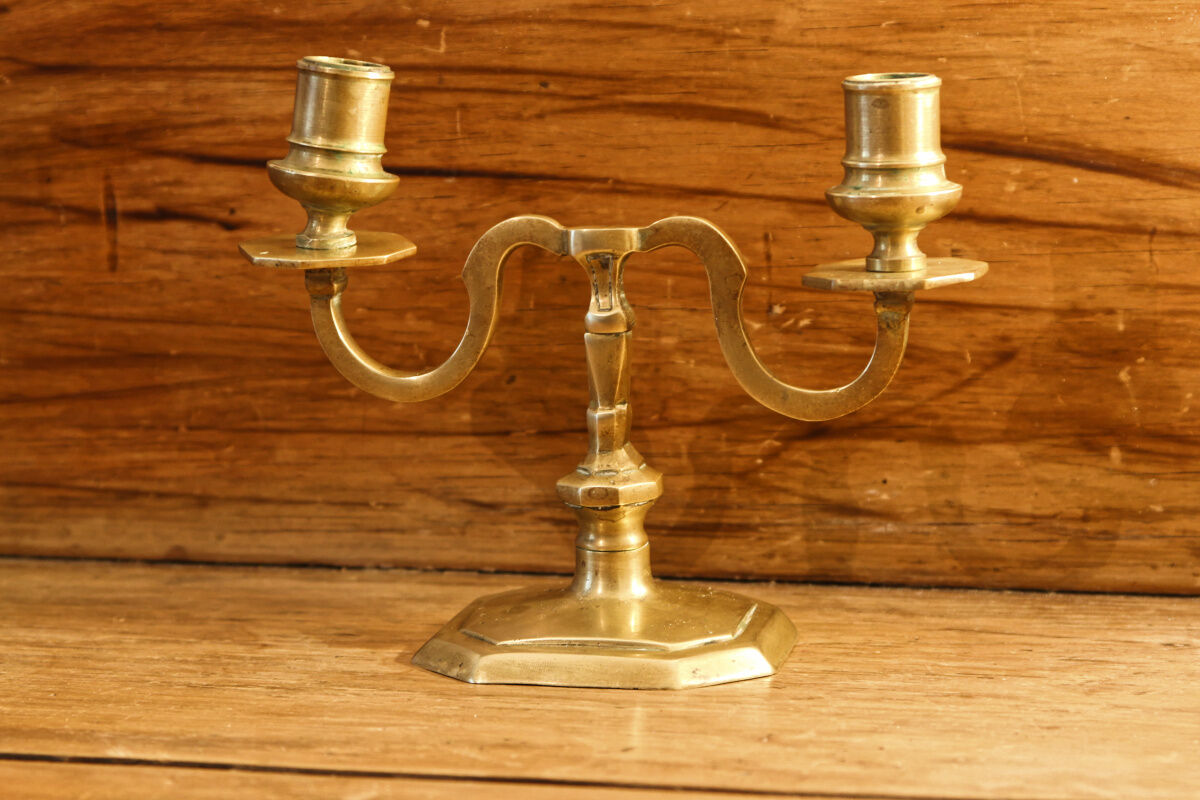 Bronze candle holder, late nineteenth century