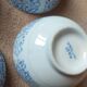 4 bowls in white and blue Chinese porcelain