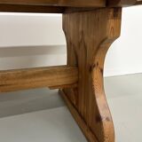 Savoyard monastery table in solid pine, circa 1970