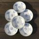 6 assiettes plates bleuets porcelaine opaque de gien
