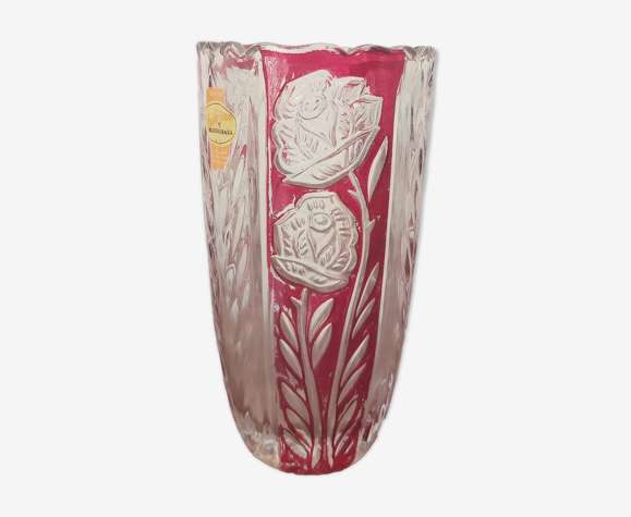 Vase en crystal de plomb par Anna Hütte 1970s Allemagne
