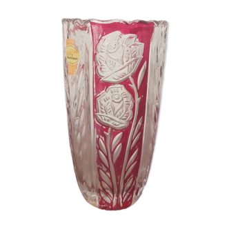 Vase en crystal de plomb par Anna Hütte 1970s Allemagne
