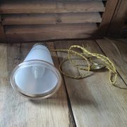 Walkman lamp lampshade in sandblasted glass art deco gilded old vintage