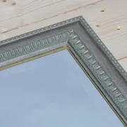 Vintage Bevelled Wall Mirror with Silver Grey Frame