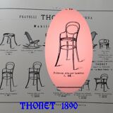 High baby chair, Thonet 1890, bistro, canned