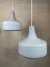 2x vintage opaline pendant lamps – pastel blue