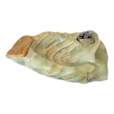 Ashtray and lighter in onyx