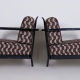 Paire de fauteuils art déco par Josef Chochol Tchéquie années 1920