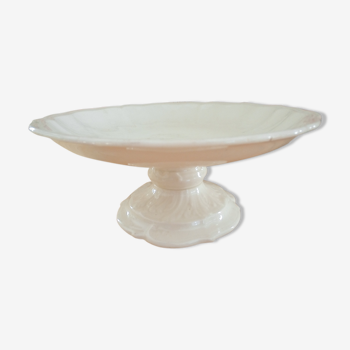 Lunéville France beige porcelain pedestal cake display