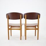 1960s Børge Mogensen Model 122 Oak and Teak Dining Chairs for Søborg Møbelfabric, Denmark