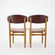 Chaises à manger en chêne et en teck Børge Mogensen Modèle 122 des années 1960 pour Søborg Møbelfabric, Danemark