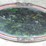 Mirror oval art deco 36x66cm