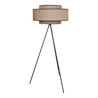 lampadaire tripode en jute