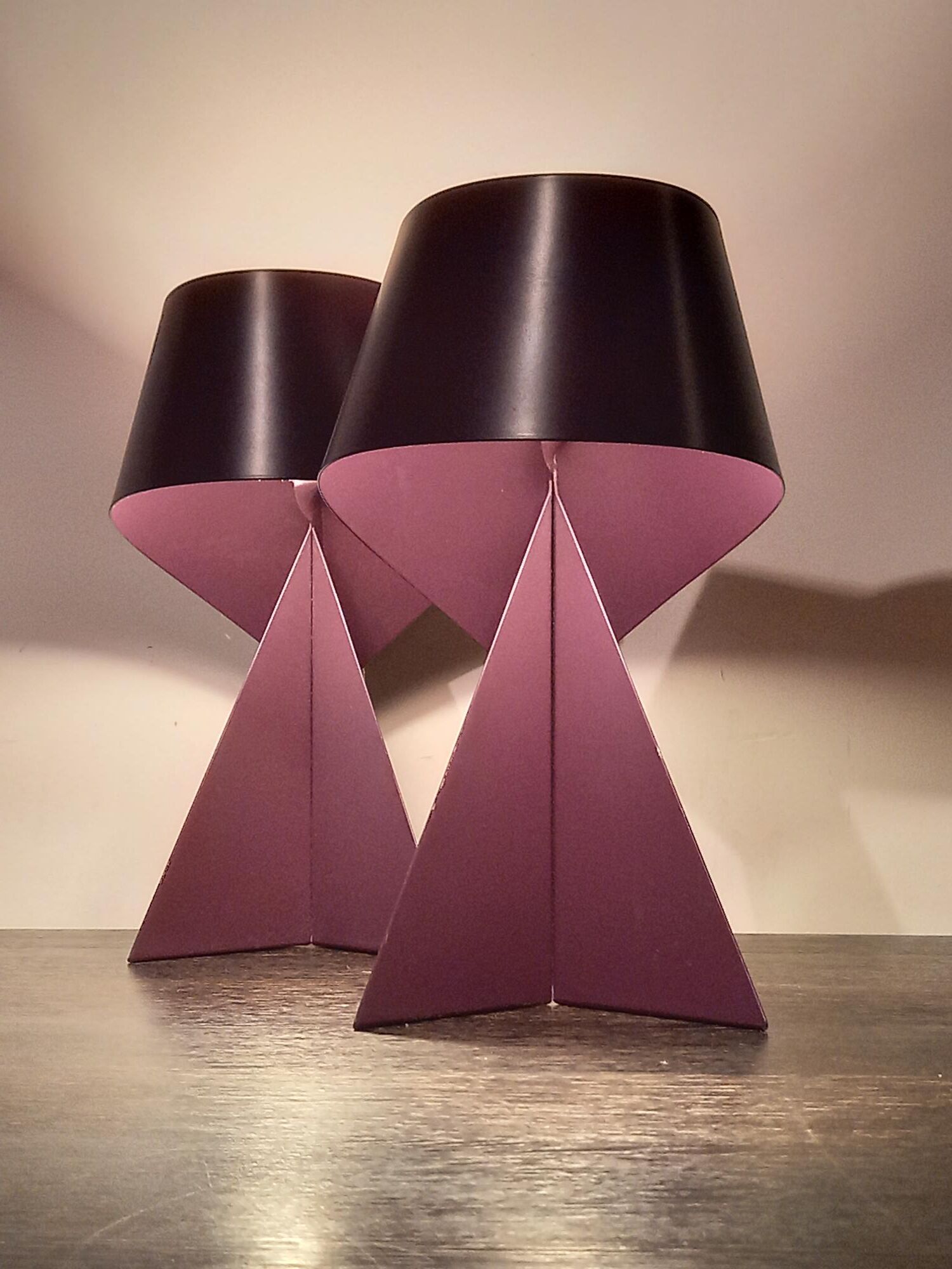 Pair of Ribbon lamps