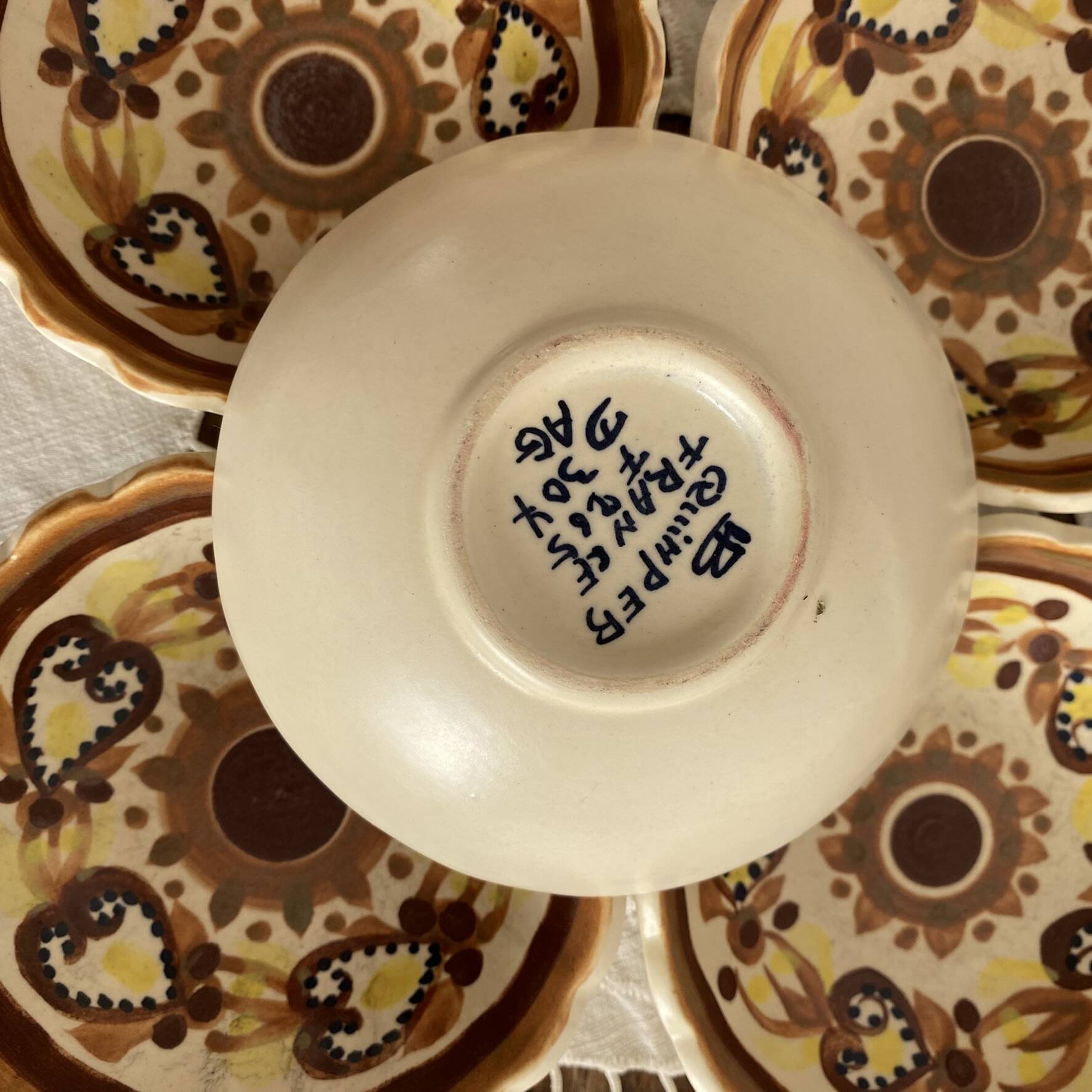 Coupelles HB Quimper  , artisanat vintage