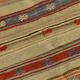Red & Cream Striped Kilim Rug, 150x260Cm