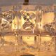 Paire de lustres en laiton et cristal Doria Leuchten du milieu du siècle, années 1960